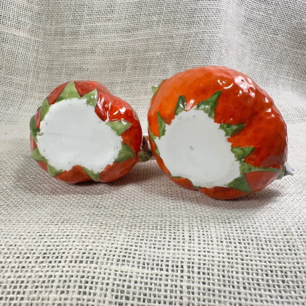Royal Bayreuth Strawberry Creamer Sugar Bowl Set Vintage Porcelain Figural READ